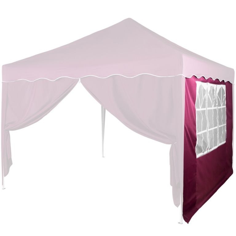 Ścianka do pawilonu z oknem czerwona